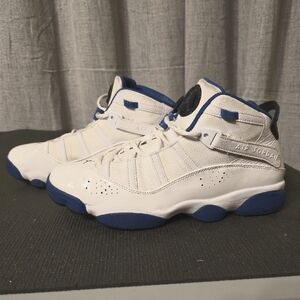 Jordan 6 Rings White Dark Marina Blue Size 11.5